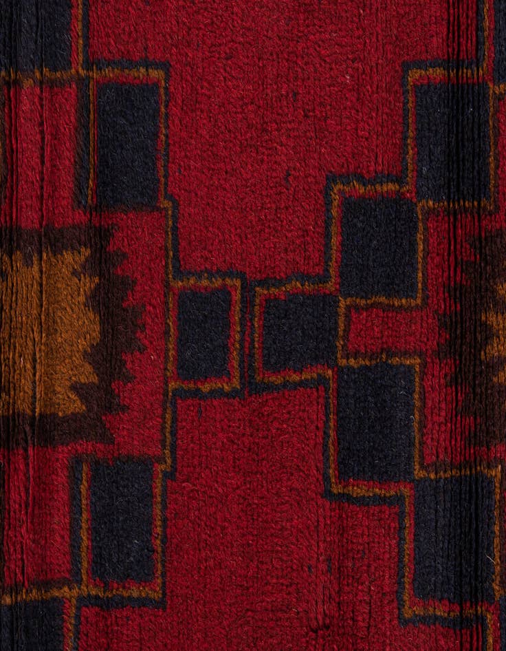 Detail image of  2' 10 x 4' 9  Hand Knotted Balouch Persian Wool Rug