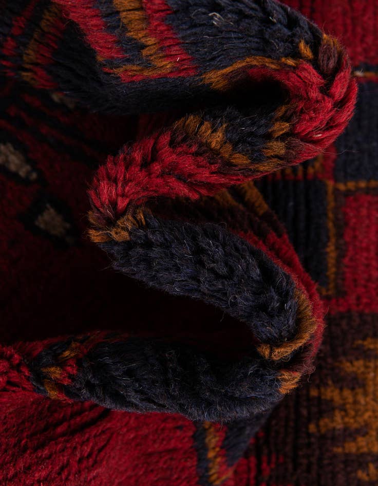 Detail image of  2' 10 x 4' 9  Hand Knotted Balouch Persian Wool Rug