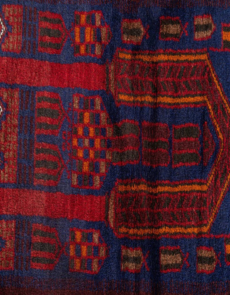 Detail image of  2' 10 x 4' 8  Hand Knotted Balouch Persian Wool Rug