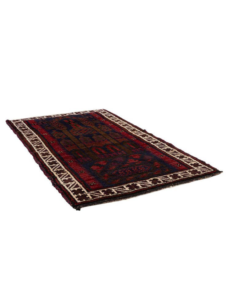 Detail image of  2' 11 x 4' 8  Hand Knotted Balouch Persian Wool Rug