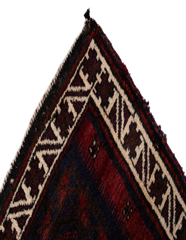 Detail image of  2' 11 x 4' 8  Hand Knotted Balouch Persian Wool Rug