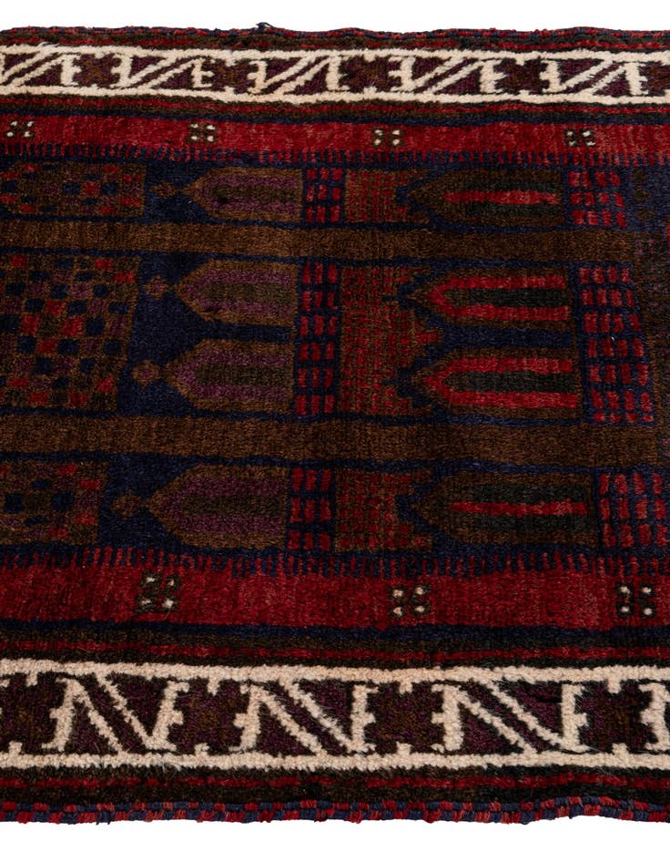 Detail image of  2' 11 x 4' 8  Hand Knotted Balouch Persian Wool Rug