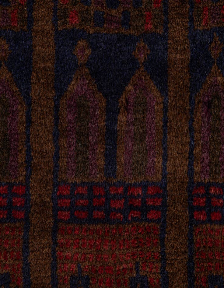 Detail image of  2' 11 x 4' 8  Hand Knotted Balouch Persian Wool Rug