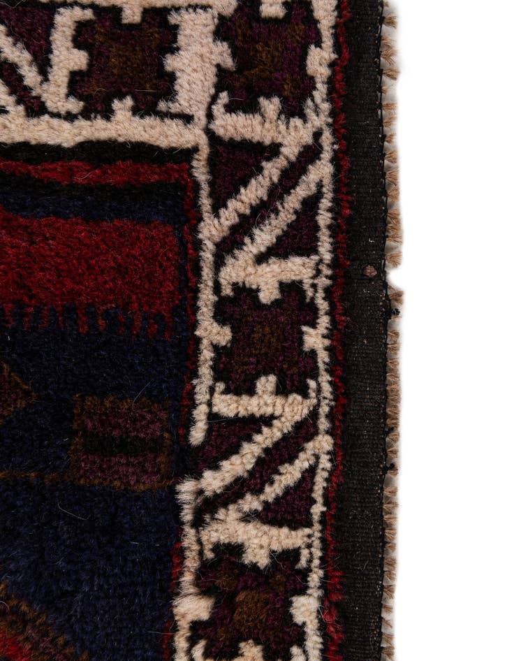 Detail image of  2' 11 x 4' 8  Hand Knotted Balouch Persian Wool Rug