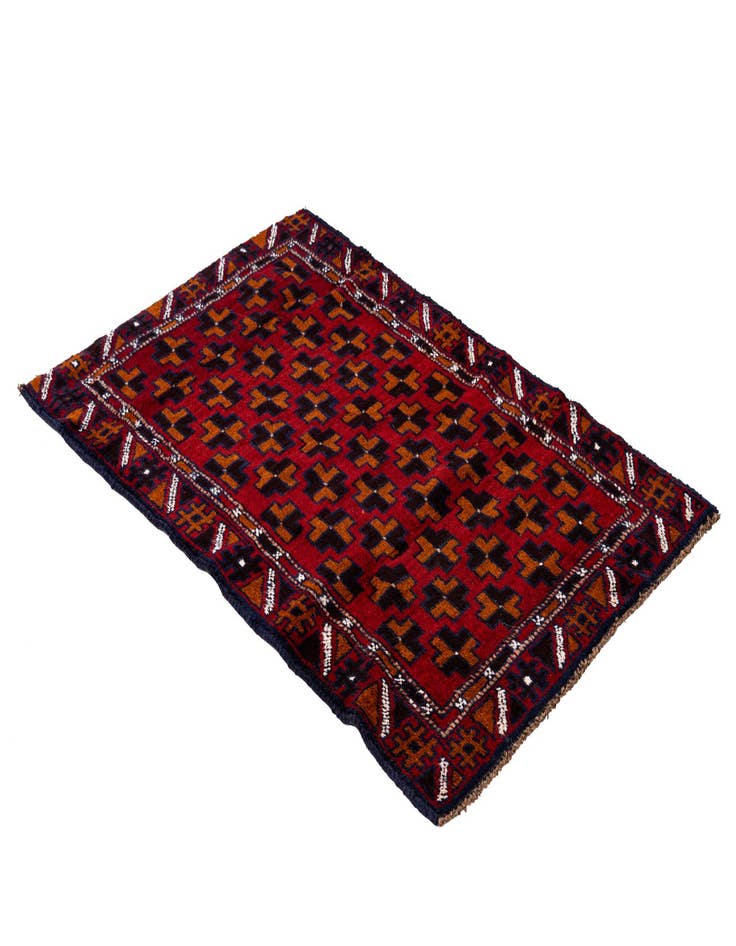 Detail image of  2' 10 x 4' 7  Hand Knotted Balouch Persian Wool Rug