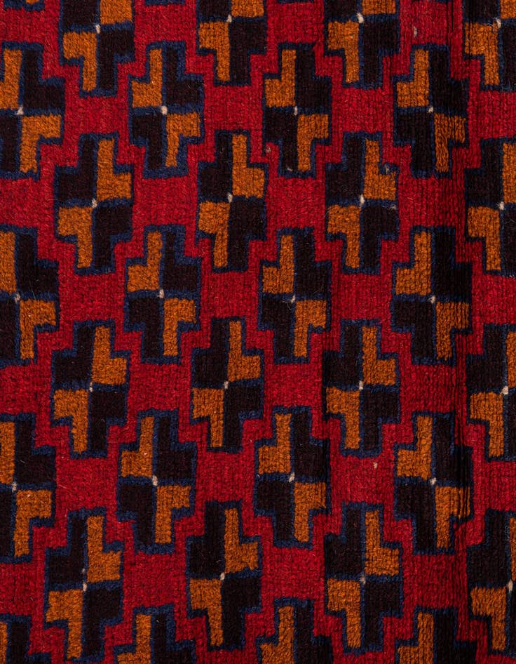 Detail image of  2' 10 x 4' 7  Hand Knotted Balouch Persian Wool Rug