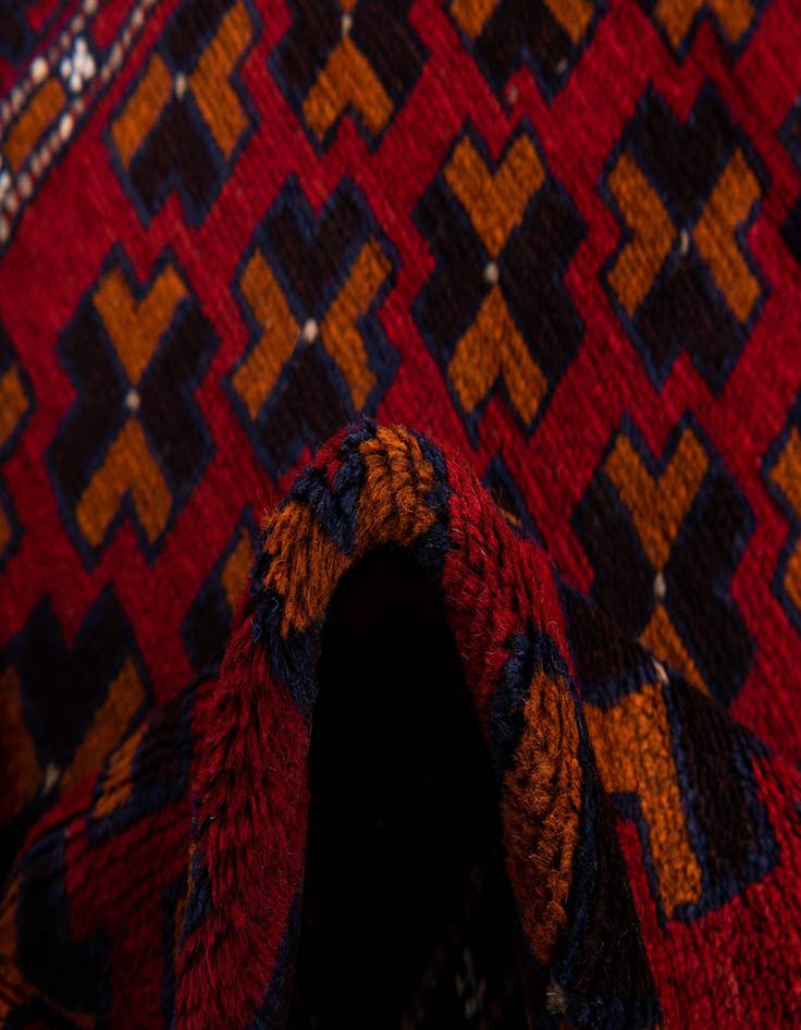 Detail image of  2' 10 x 4' 7  Hand Knotted Balouch Persian Wool Rug