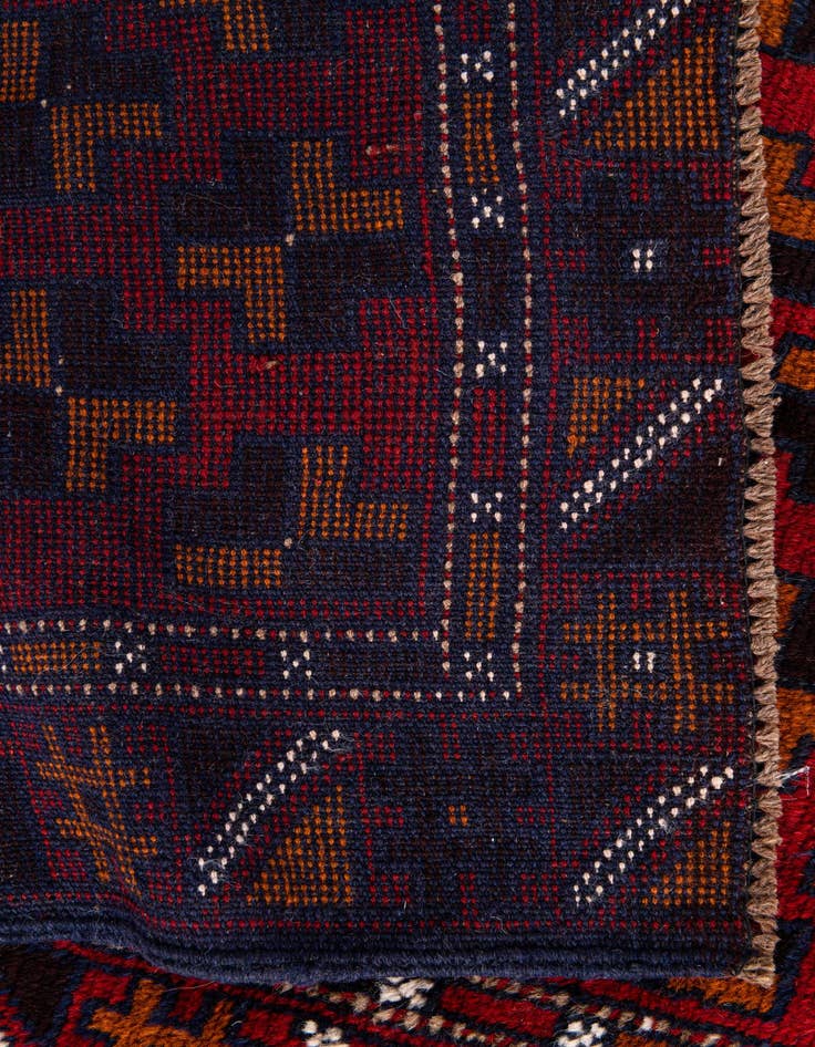 Detail image of  2' 10 x 4' 7  Hand Knotted Balouch Persian Wool Rug