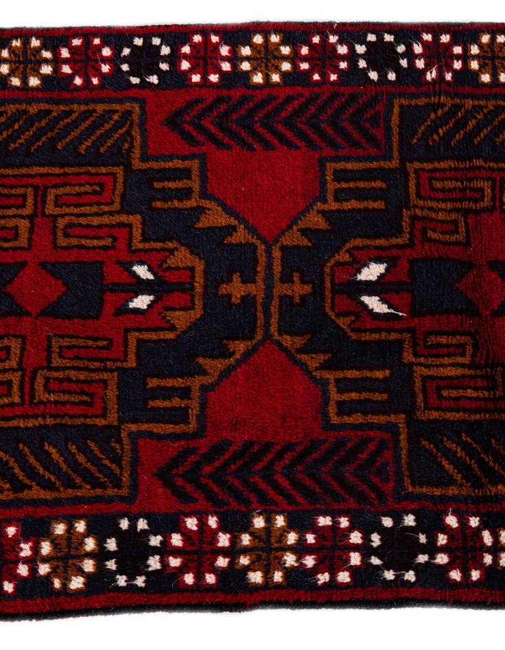 Detail image of  2' 11 x 4' 7  Hand Knotted Balouch Persian Wool Rug