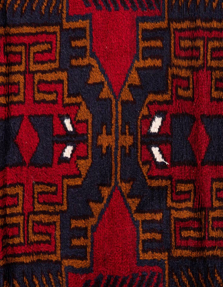 Detail image of  2' 11 x 4' 7  Hand Knotted Balouch Persian Wool Rug