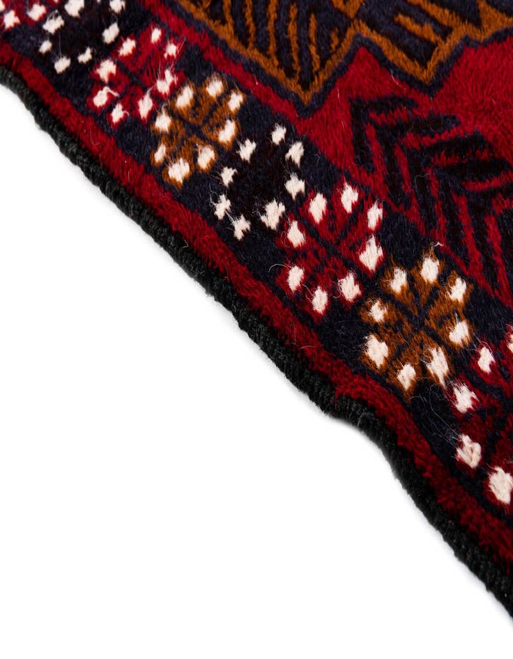 Detail image of  2' 11 x 4' 7  Hand Knotted Balouch Persian Wool Rug