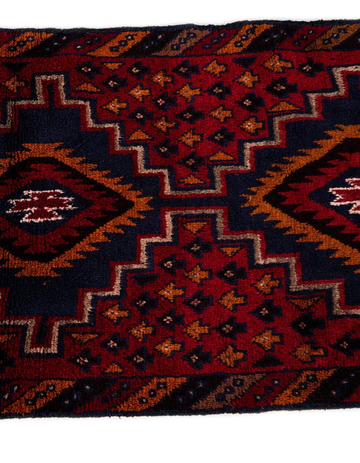 Detail image of  2' 11 x 4' 6  Hand Knotted Balouch Persian Wool Rug