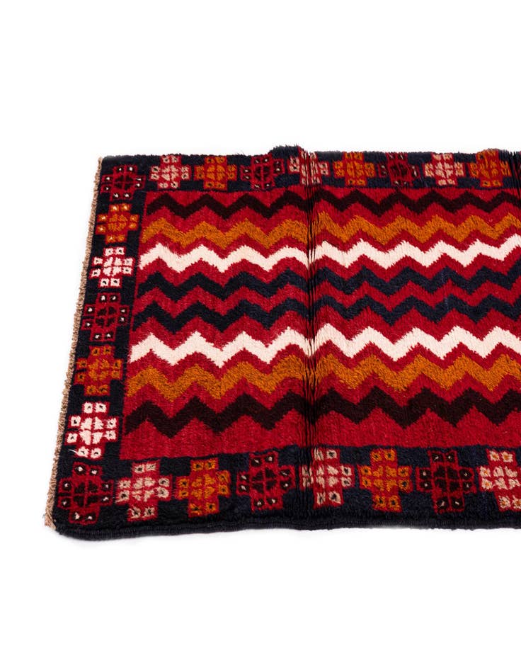 Detail image of  2' 11 x 4' 6  Hand Knotted Balouch Persian Wool Rug