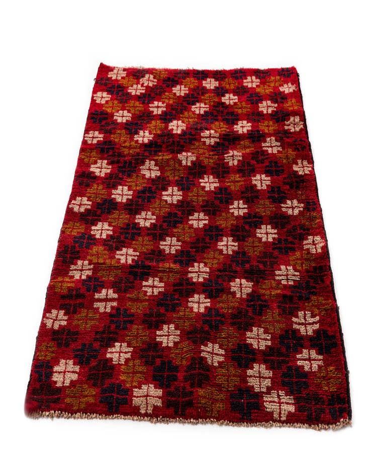 Detail image of  2' 11 x 4' 5  Hand Knotted Balouch Persian Wool Rug