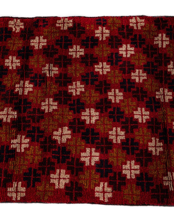 Detail image of  2' 11 x 4' 5  Hand Knotted Balouch Persian Wool Rug