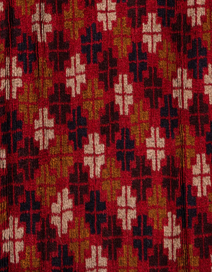 Detail image of  2' 11 x 4' 5  Hand Knotted Balouch Persian Wool Rug