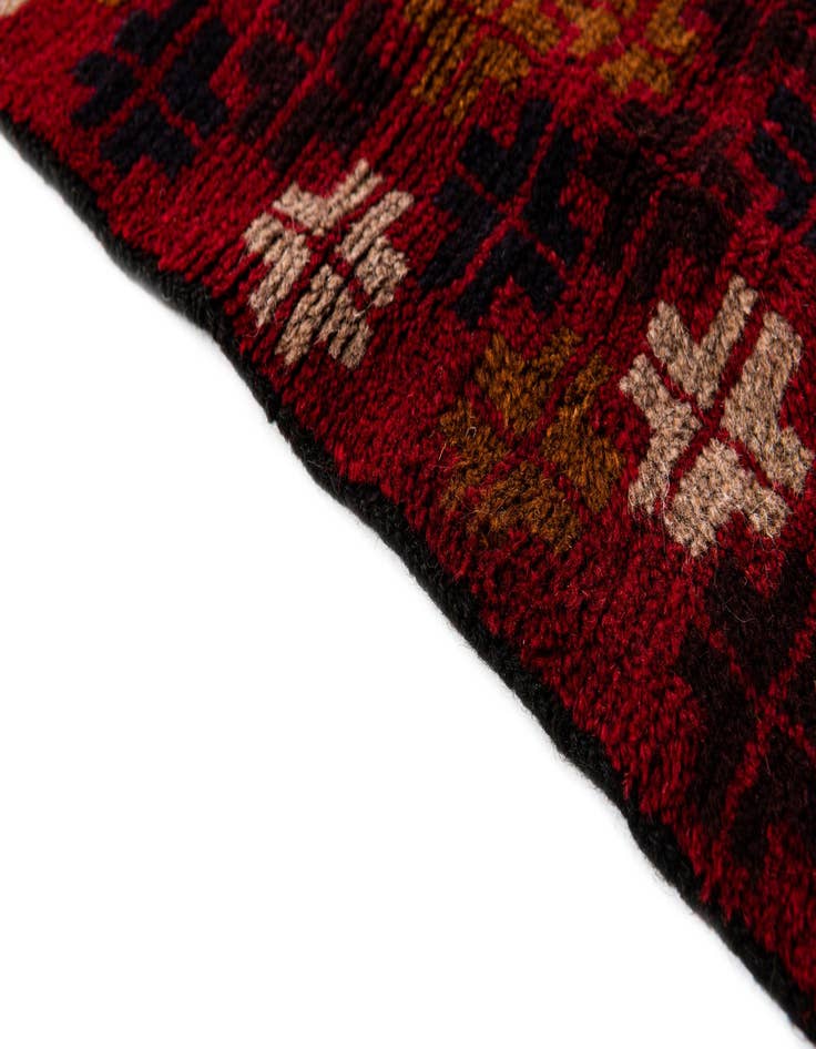 Detail image of  2' 11 x 4' 5  Hand Knotted Balouch Persian Wool Rug