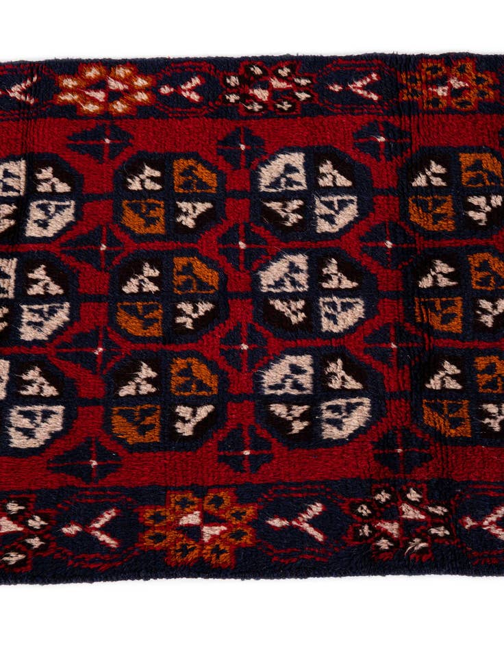 Detail image of  2' 11 x 4' 7  Hand Knotted Balouch Persian Wool Rug