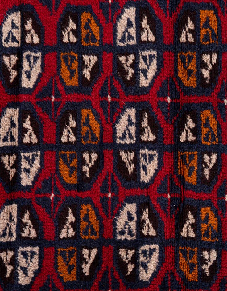 Detail image of  2' 11 x 4' 7  Hand Knotted Balouch Persian Wool Rug