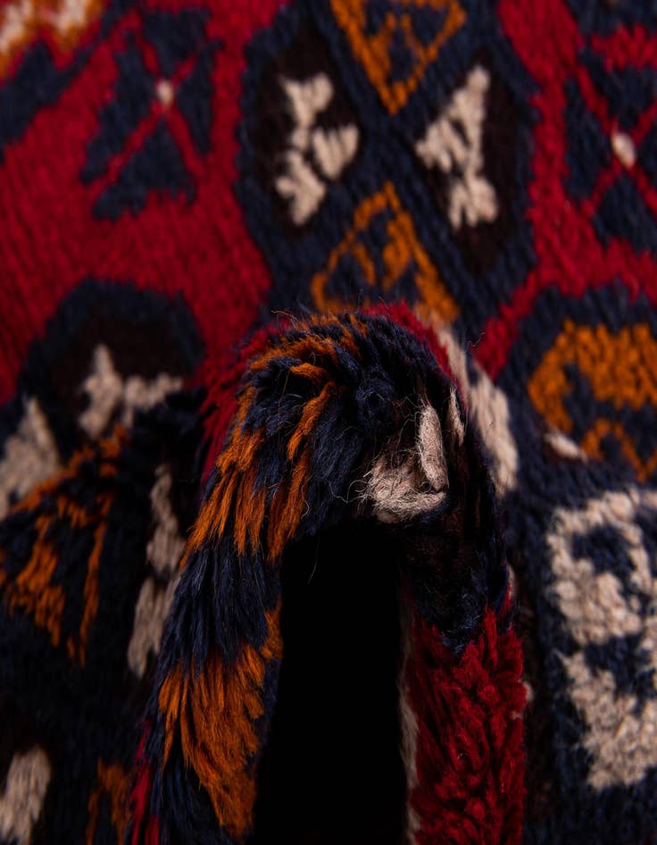 Detail image of  2' 11 x 4' 7  Hand Knotted Balouch Persian Wool Rug