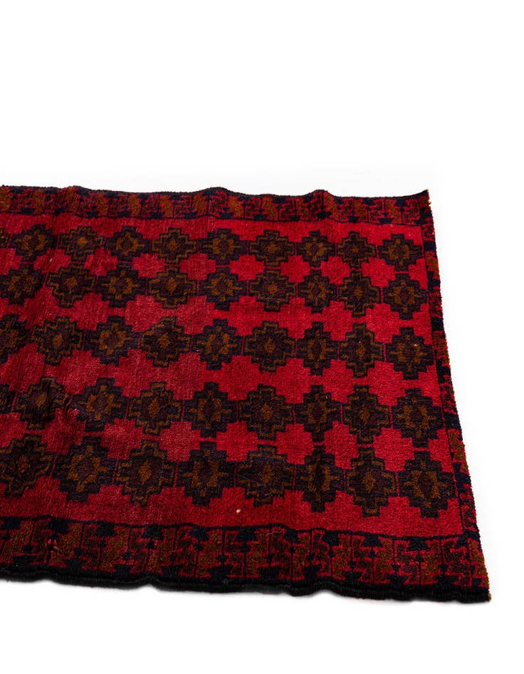 Detail image of  2' 10 x 4' 8  Hand Knotted Balouch Persian Wool Rug