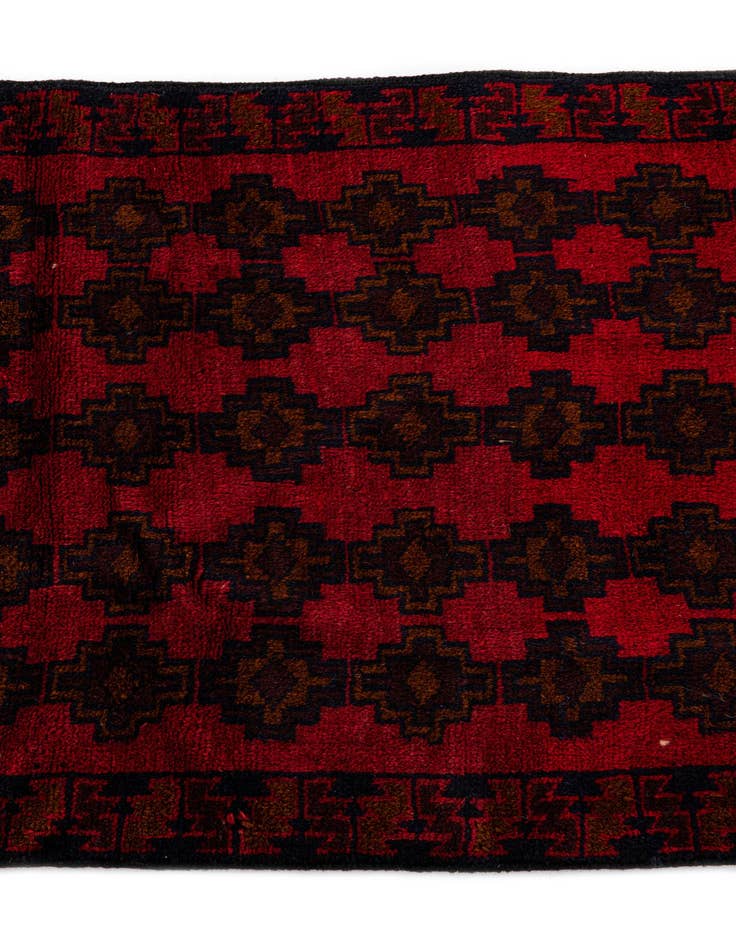 Detail image of  2' 10 x 4' 8  Hand Knotted Balouch Persian Wool Rug