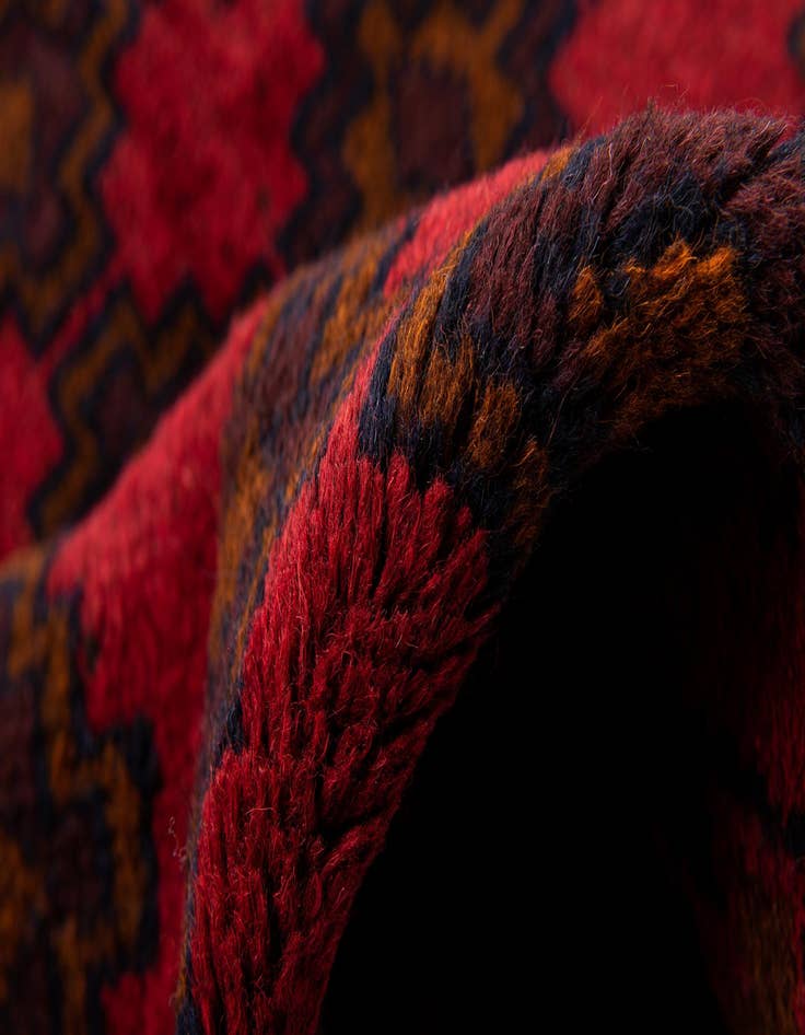 Detail image of  2' 10 x 4' 8  Hand Knotted Balouch Persian Wool Rug