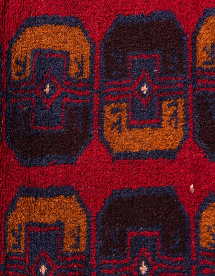 Detail image of  2' 9 x 4' 10  Hand Knotted Balouch Persian Wool Rug