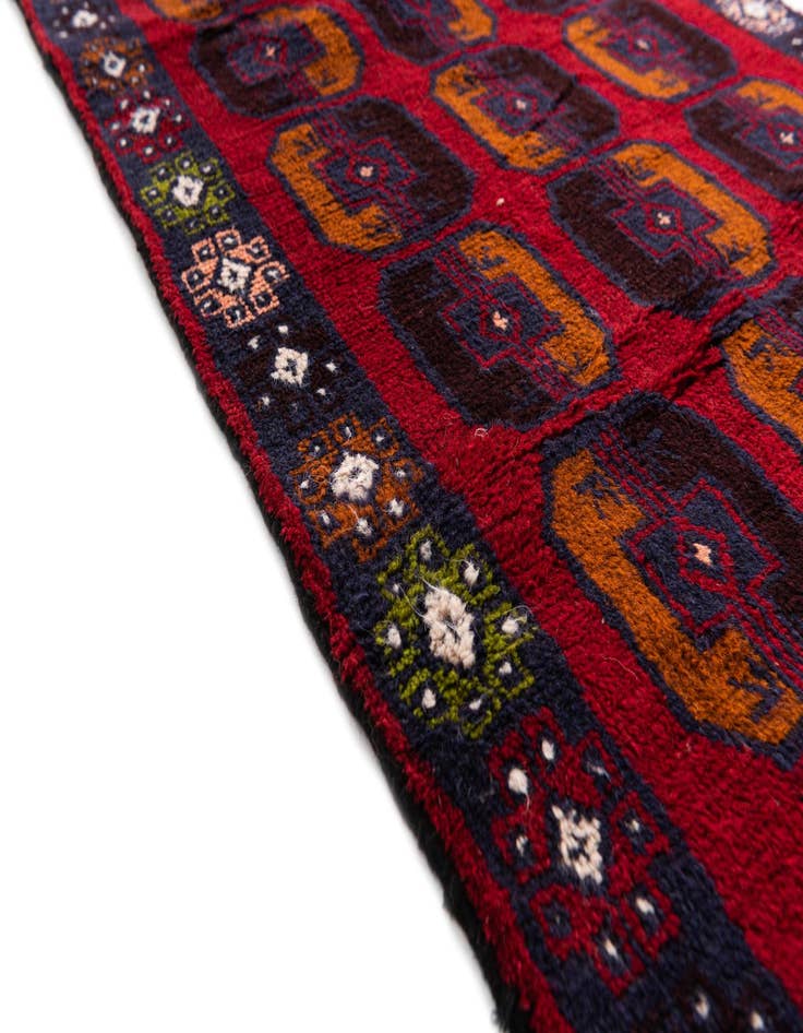 Detail image of  2' 9 x 4' 10  Hand Knotted Balouch Persian Wool Rug