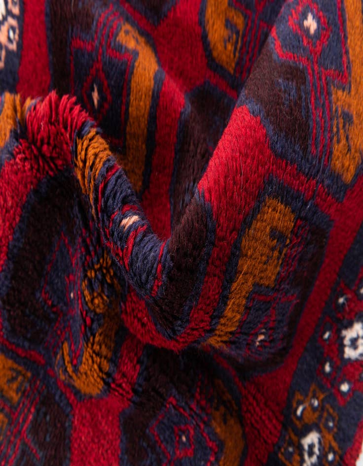 Detail image of  2' 9 x 4' 10  Hand Knotted Balouch Persian Wool Rug