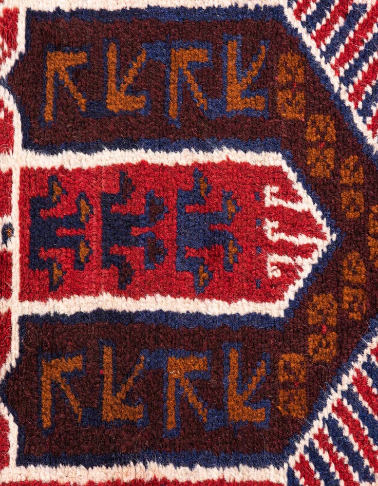 Detail image of  2' 9 x 4' 9  Hand Knotted Balouch Persian Wool Rug