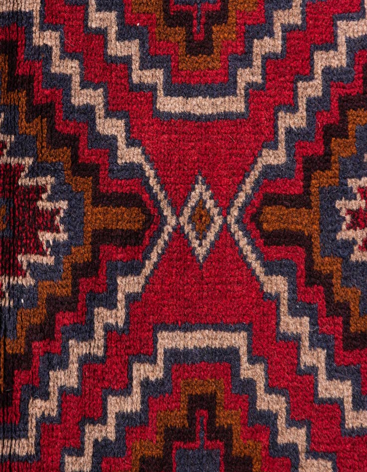 Detail image of  2' 10 x 4' 6  Hand Knotted Balouch Persian Wool Rug