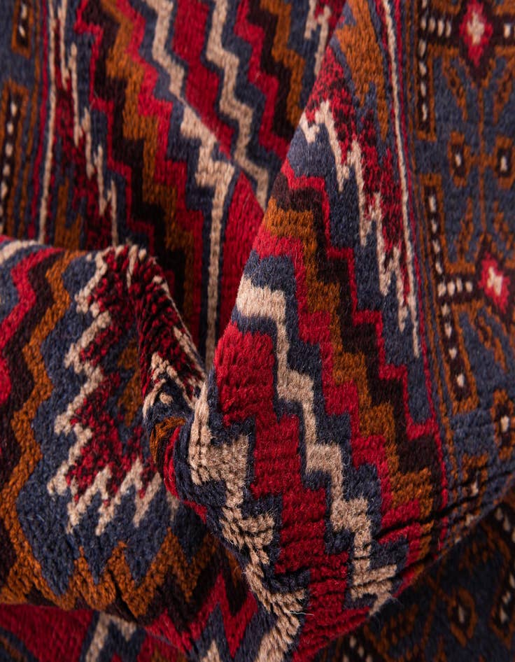 Detail image of  2' 10 x 4' 6  Hand Knotted Balouch Persian Wool Rug