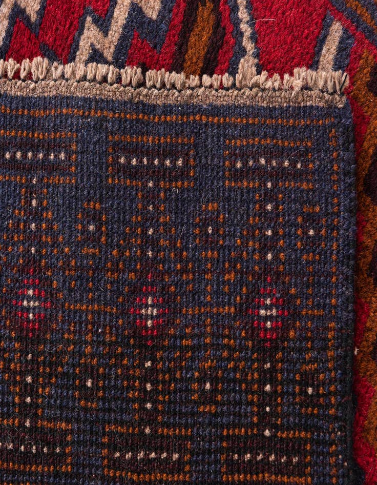 Detail image of  2' 10 x 4' 6  Hand Knotted Balouch Persian Wool Rug