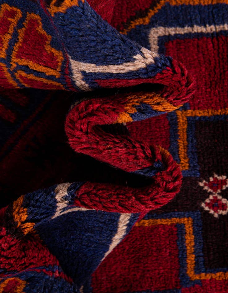 Detail image of  3' x 4' 8  Hand Knotted Balouch Persian Wool Rug