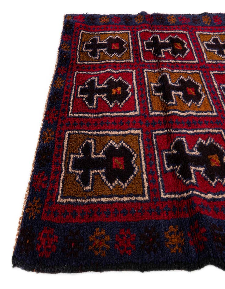 Detail image of  3' x 4' 7  Hand Knotted Balouch Persian Wool Rug