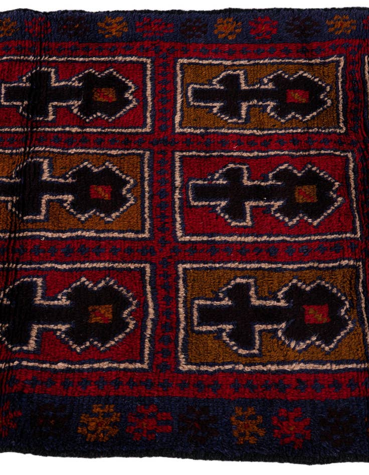 Detail image of  3' x 4' 7  Hand Knotted Balouch Persian Wool Rug