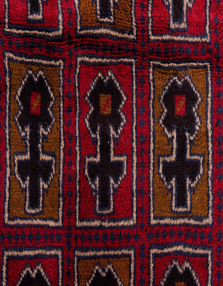 Detail image of  3' x 4' 7  Hand Knotted Balouch Persian Wool Rug