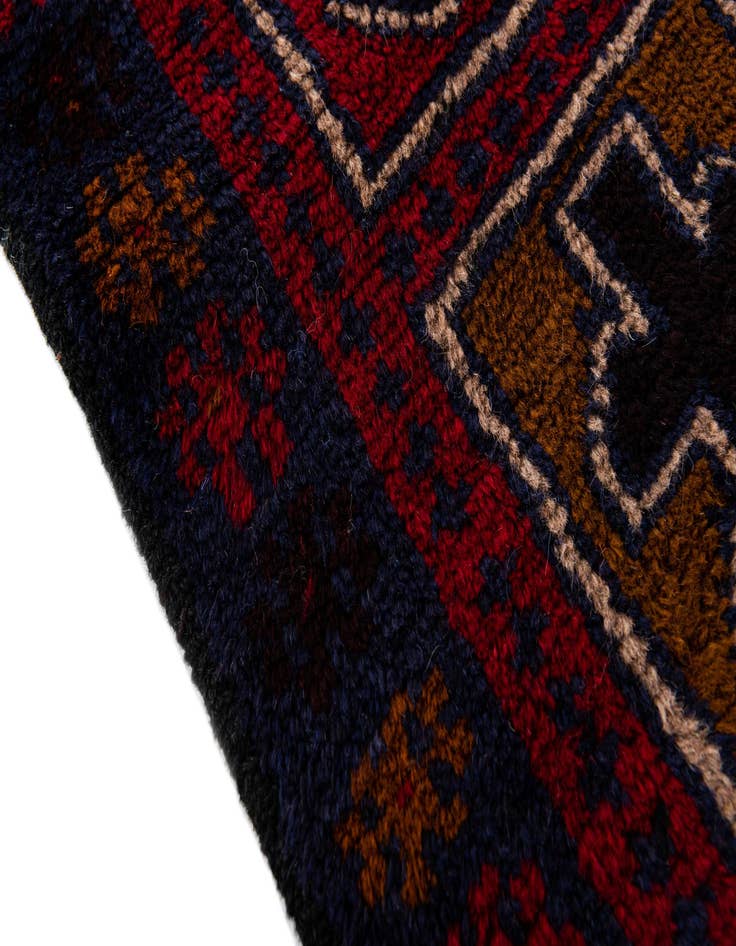 Detail image of  3' x 4' 7  Hand Knotted Balouch Persian Wool Rug