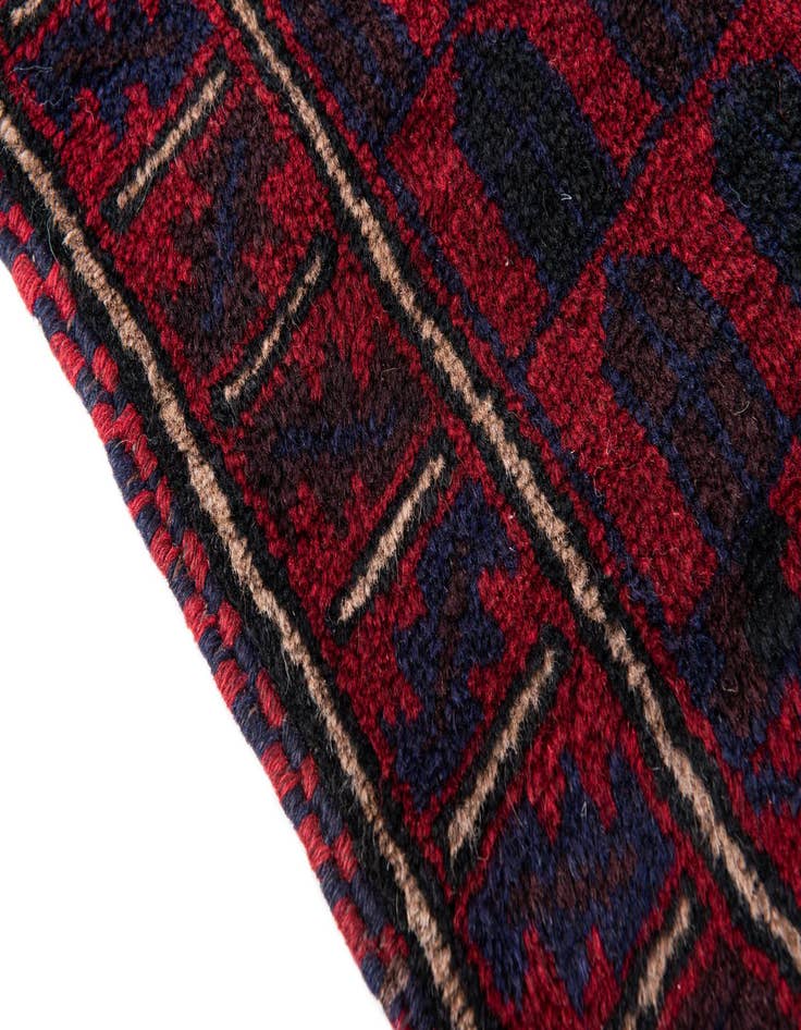 Detail image of  2' 11 x 4' 7  Hand Knotted Balouch Persian Wool Rug