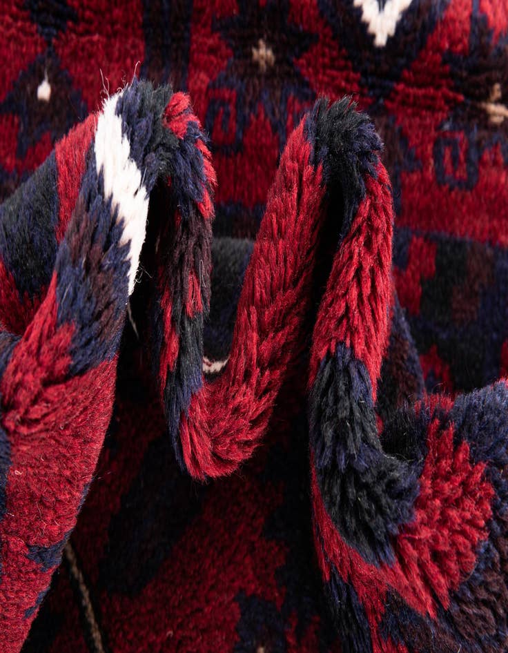 Detail image of  2' 11 x 4' 7  Hand Knotted Balouch Persian Wool Rug