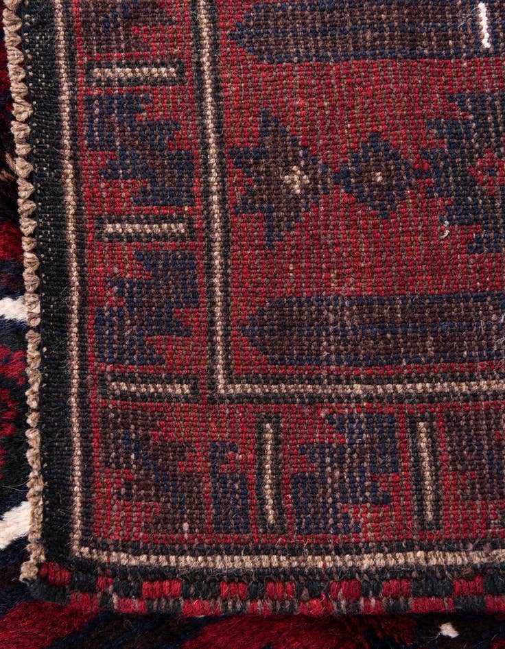 Detail image of  2' 11 x 4' 7  Hand Knotted Balouch Persian Wool Rug