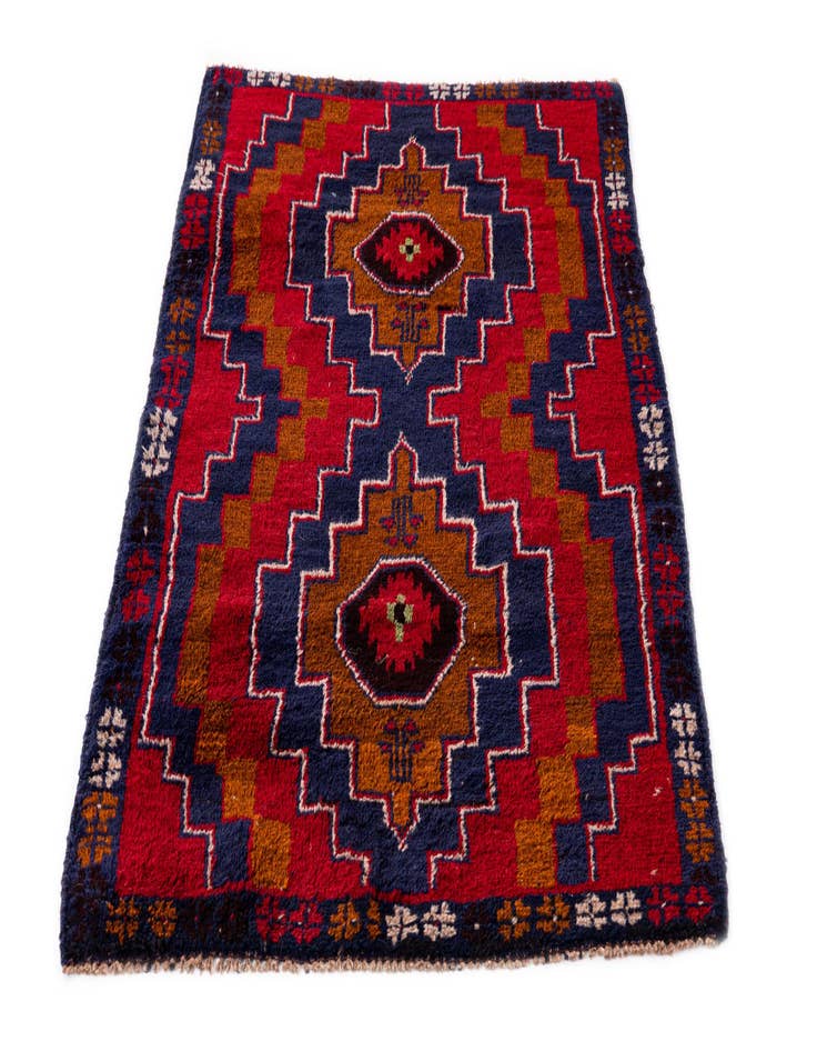 Detail image of 2' 10 x 4' 6 Hand Knotted Balouch Persian Wool Rug