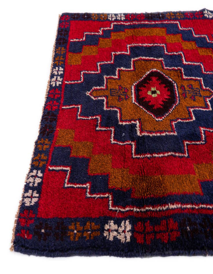 Detail image of 2' 10 x 4' 6 Hand Knotted Balouch Persian Wool Rug