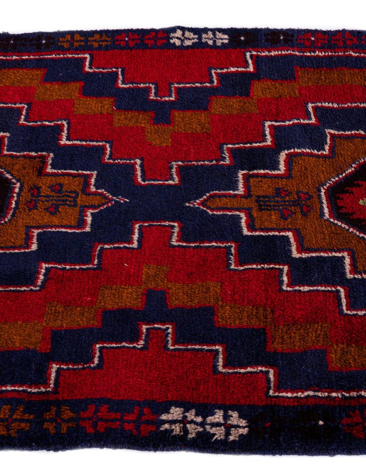 Detail image of 2' 10 x 4' 6 Hand Knotted Balouch Persian Wool Rug