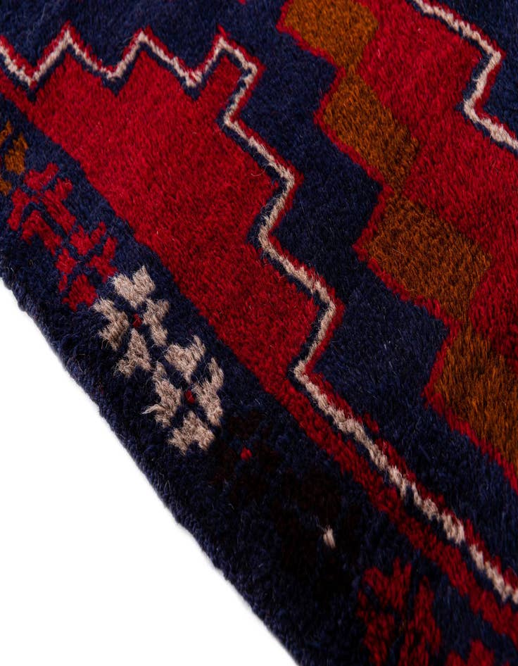 Detail image of 2' 10 x 4' 6 Hand Knotted Balouch Persian Wool Rug