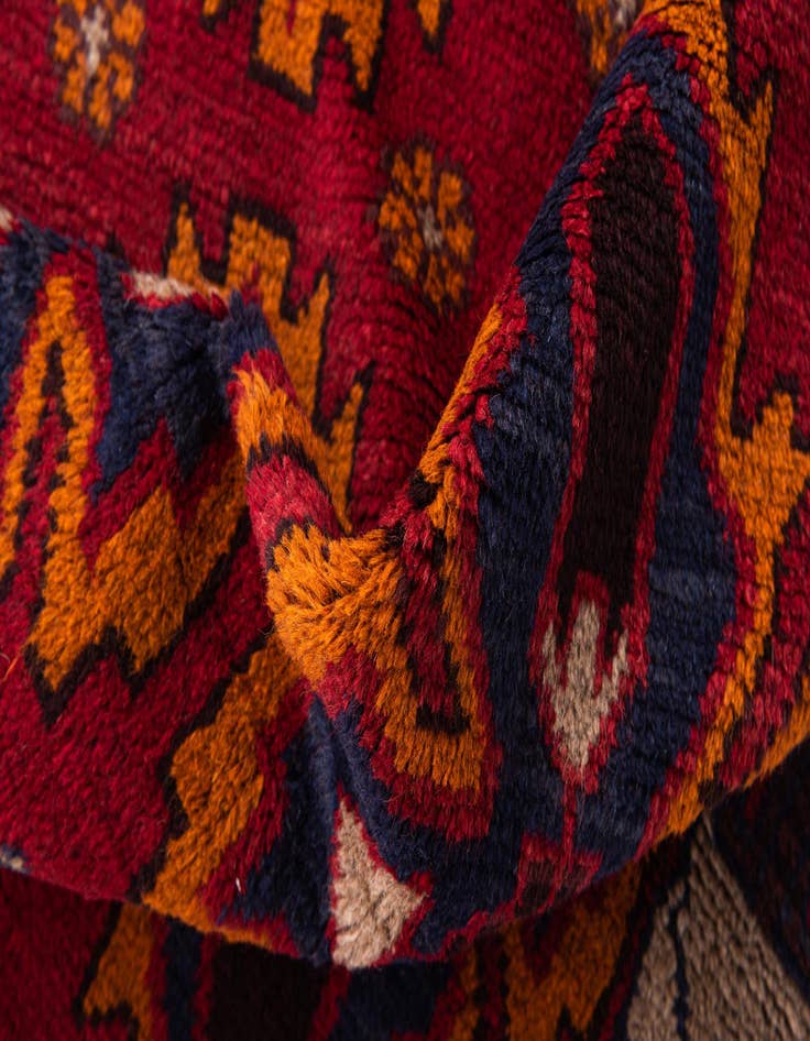 Detail image of  2' 10 x 4' 8  Hand Knotted Balouch Persian Wool Rug