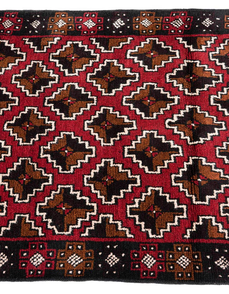 Detail image of  2' 9 x 4' 8  Hand Knotted Balouch Persian Wool Rug