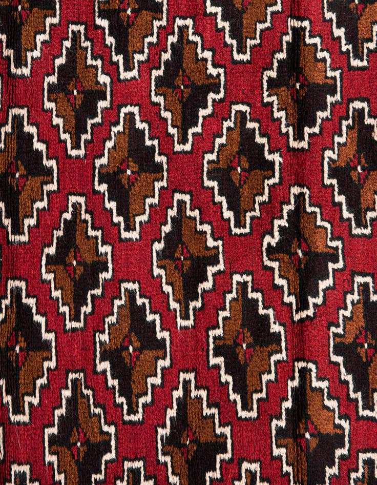 Detail image of  2' 9 x 4' 8  Hand Knotted Balouch Persian Wool Rug