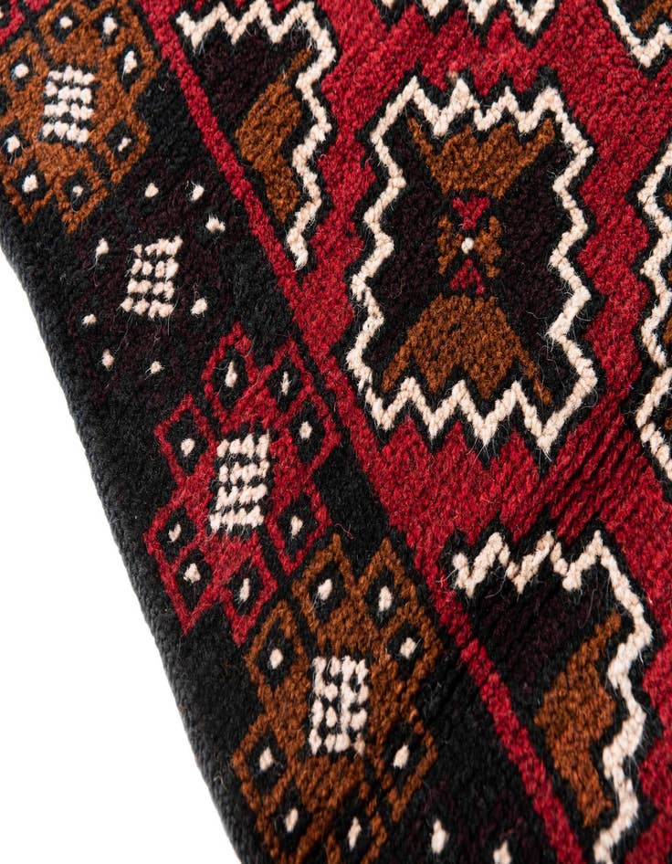 Detail image of  2' 9 x 4' 8  Hand Knotted Balouch Persian Wool Rug